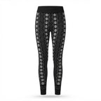 [WearU Generated:merch_ghost] esmara Black Knit Fair Isle Snowflake Relaxed Straight Leggings – ghost front view