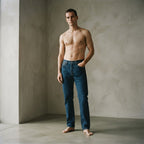 Levi's Deep Indigo Straight Leg Jeans with Signature Button