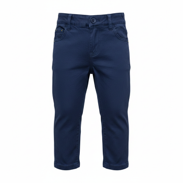 Babybol Minibol Kids Navy Blue Cotton Chino Pants - Smart Ca