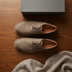 Men's Garamond Taupe Nubuck Derby Shoes