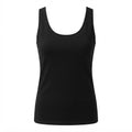 Women's Black Scoop Neck Cotton Tank Top