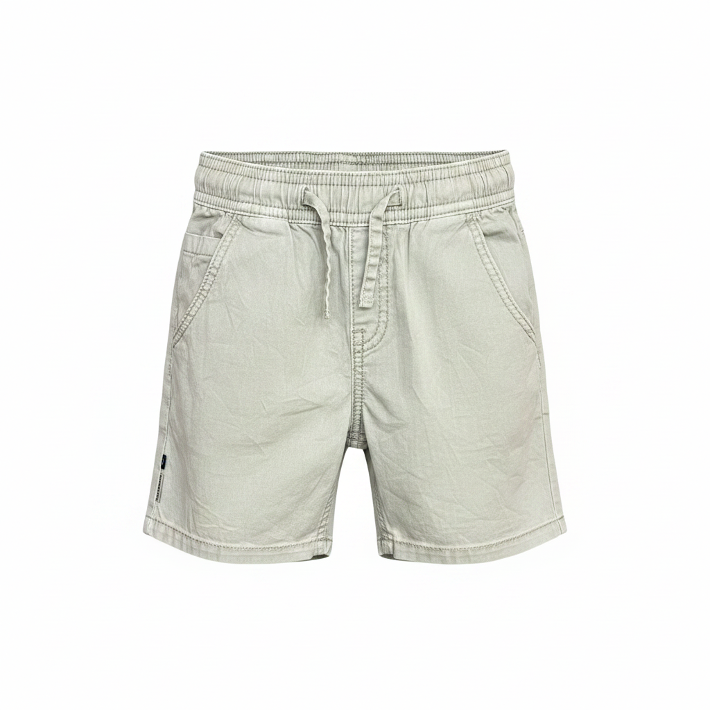 mayoral Kids Sage Green Cotton Drawstring Shorts