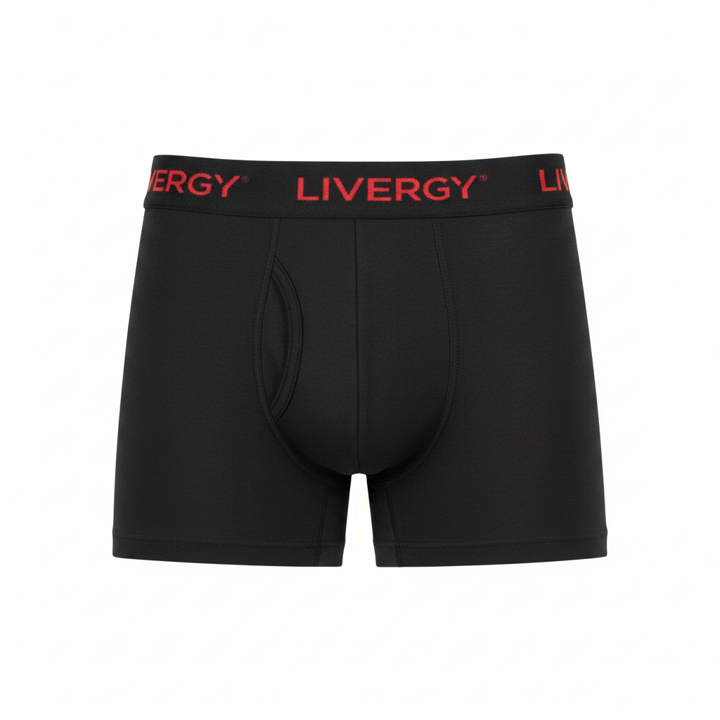 Livergy Men's Black Cotton Boxer Shorts