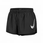Nike Kids Black Dri-FIT Patterned Swoosh Running Shorts