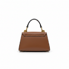Guess Brown Mini Top-Handle Bag with Gold Logo