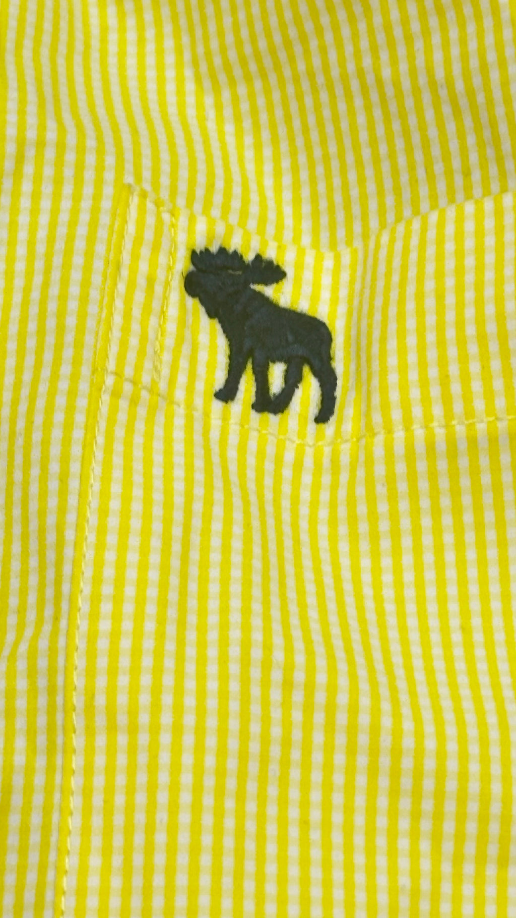 Abercrombie & Fitch Yellow Striped Muscle Fit Shirt