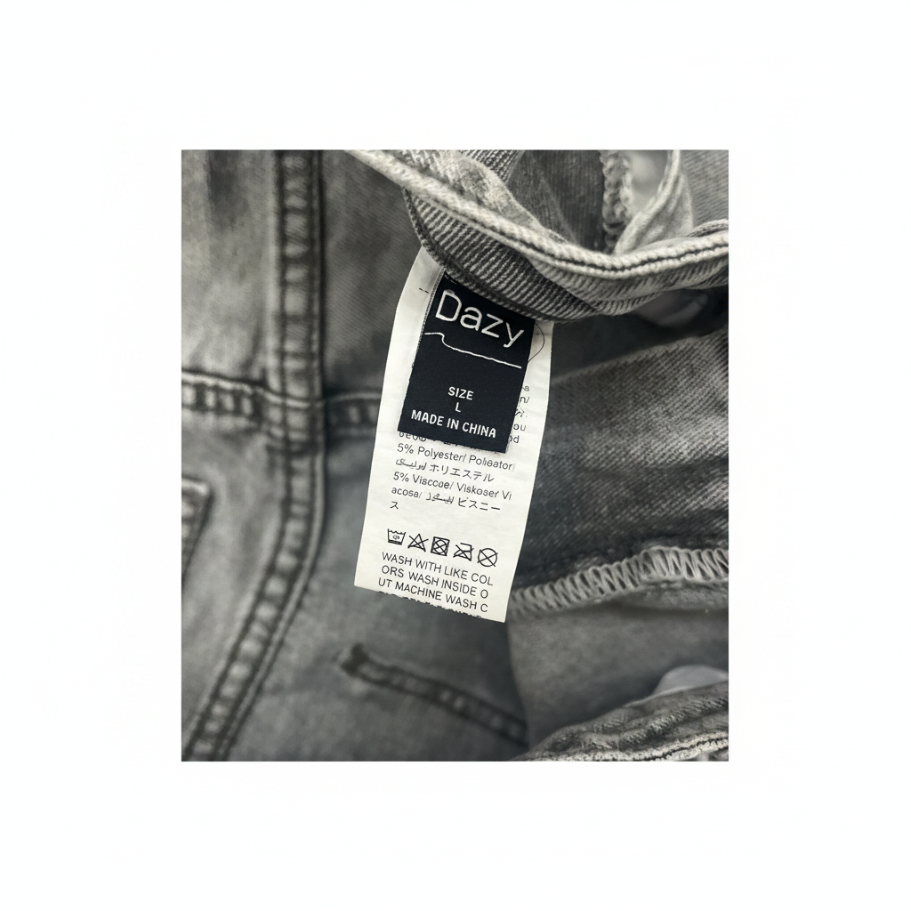 Grey High-Waisted Wide Leg Denim Jeans