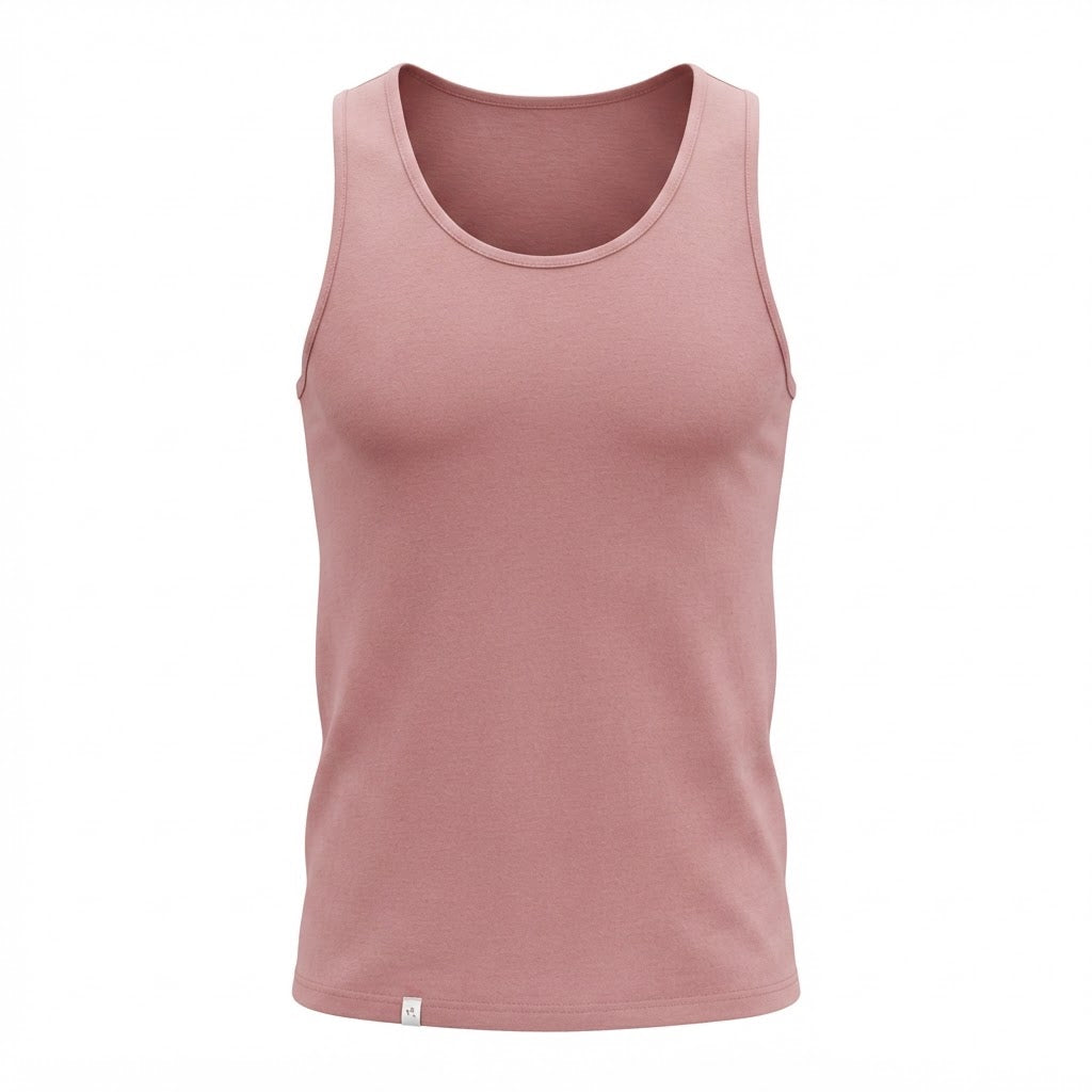 Women's Rose Pink Scoop Neck Sleeveless Tank Top