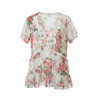 H&M Turquoise Floral Lace Cami Top
