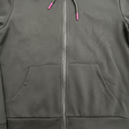 Crivit Women's Black Full Zip Hoodie with Pink Accents