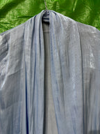 Powder Blue Crinkle Organza Floor-Length Abaya Dress