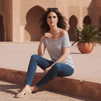 essentials White and Navy Stripe Short-Sleeve Stretch T-Shir