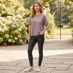Women's Mauve Stay Wild Leopard Graphic T-Shirt