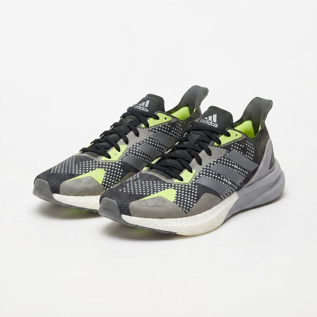 adidas Adidas Grey & Neon Mesh Running Sneakers