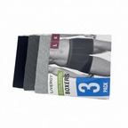 LIVERGY Men's Cotton Boxer Briefs - Black