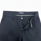 Men's Kirkland Black Flat Front Chino Trousers