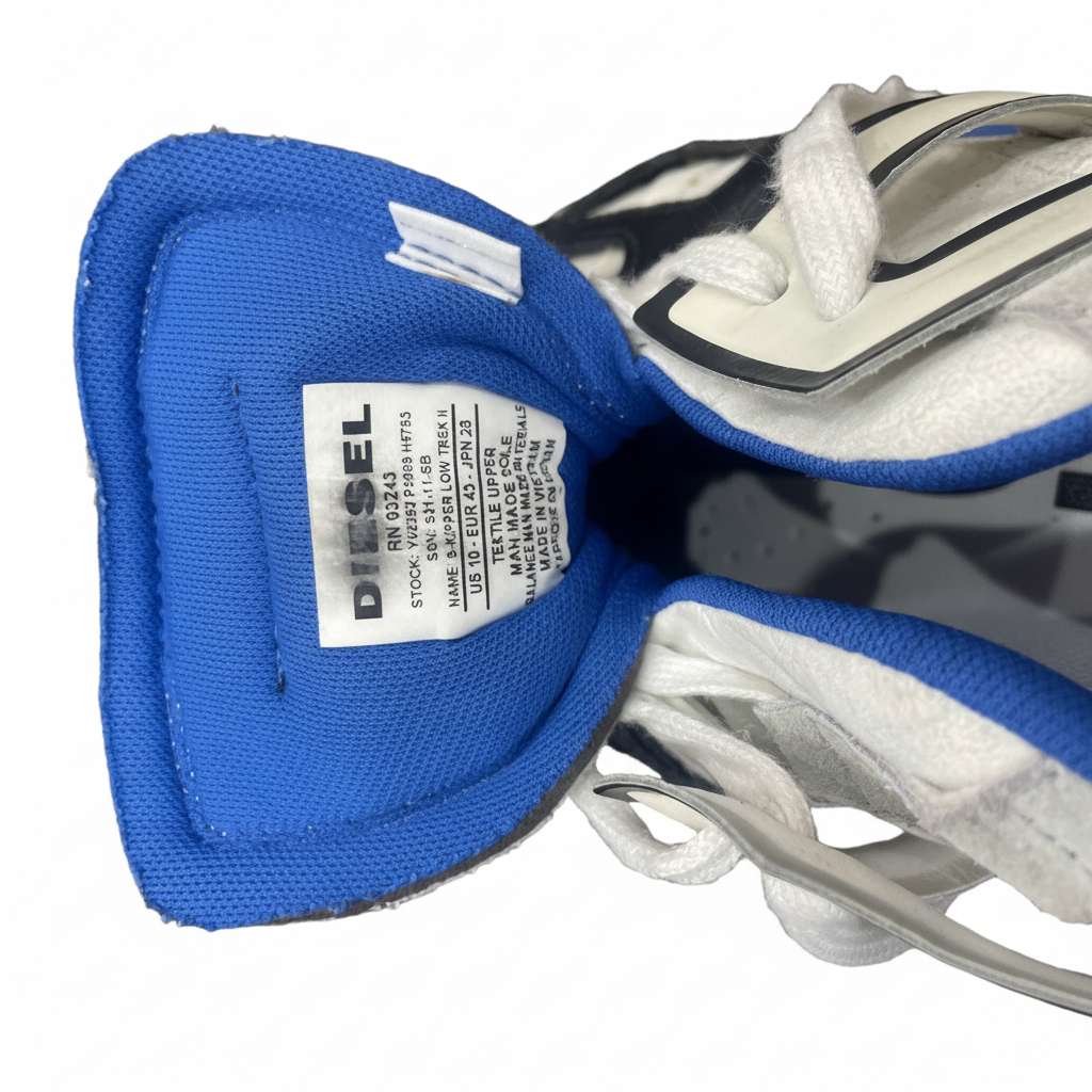 Deisel White and Black Chunky Athletic Sneakers