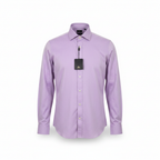 dks Men's Slim Fit Lilac Long Sleeve Button Down Shirt