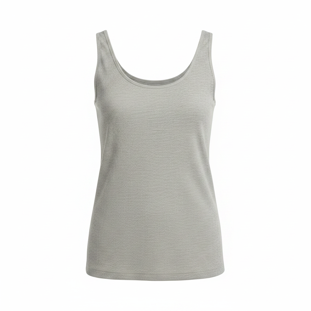 Women's Grey Linen Sleeveless Tank Top