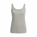 Women's Grey Linen Sleeveless Tank Top