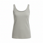 Women's Grey Linen Sleeveless Tank Top