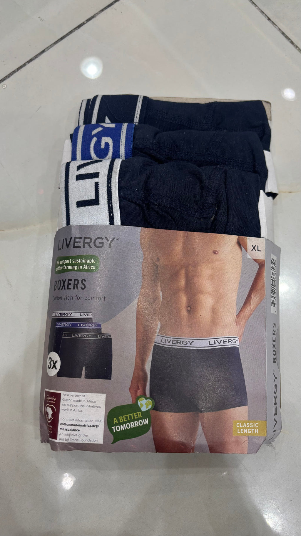 Livergy Men's Cotton Black Boxer Briefs