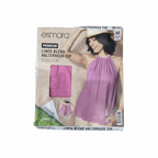 Women's Purple Linen Halter Neck Gathered Top
