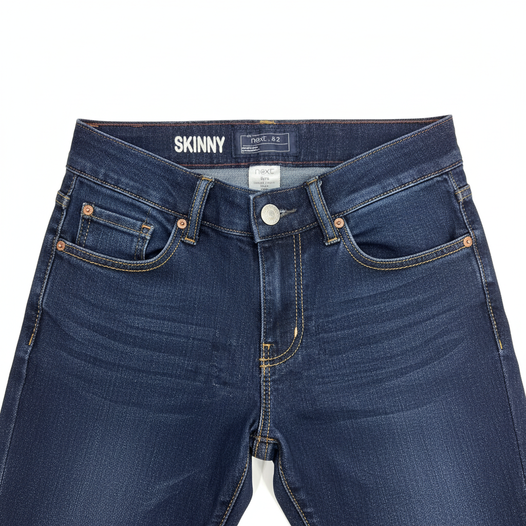next Kids' Dark Blue Skinny Stretch Denim Jeans