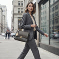 Chrisbella Monogram Top-Handle Flap Bag