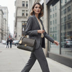 Chrisbella Monogram Top-Handle Flap Bag