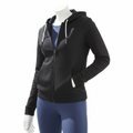 Crivit Women's Black Cotton Zip-Up Hoodie