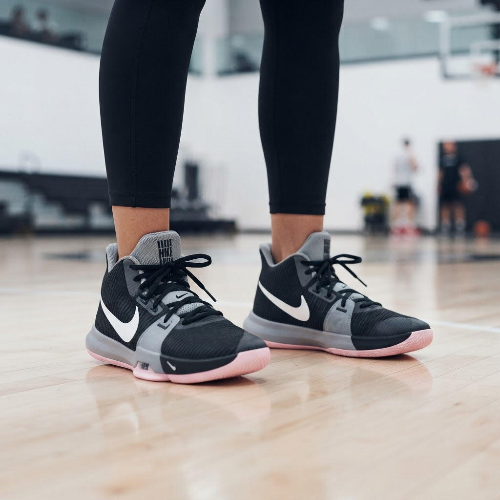 NIKE Nike Black & Pink High-Top Basketball Sneakers