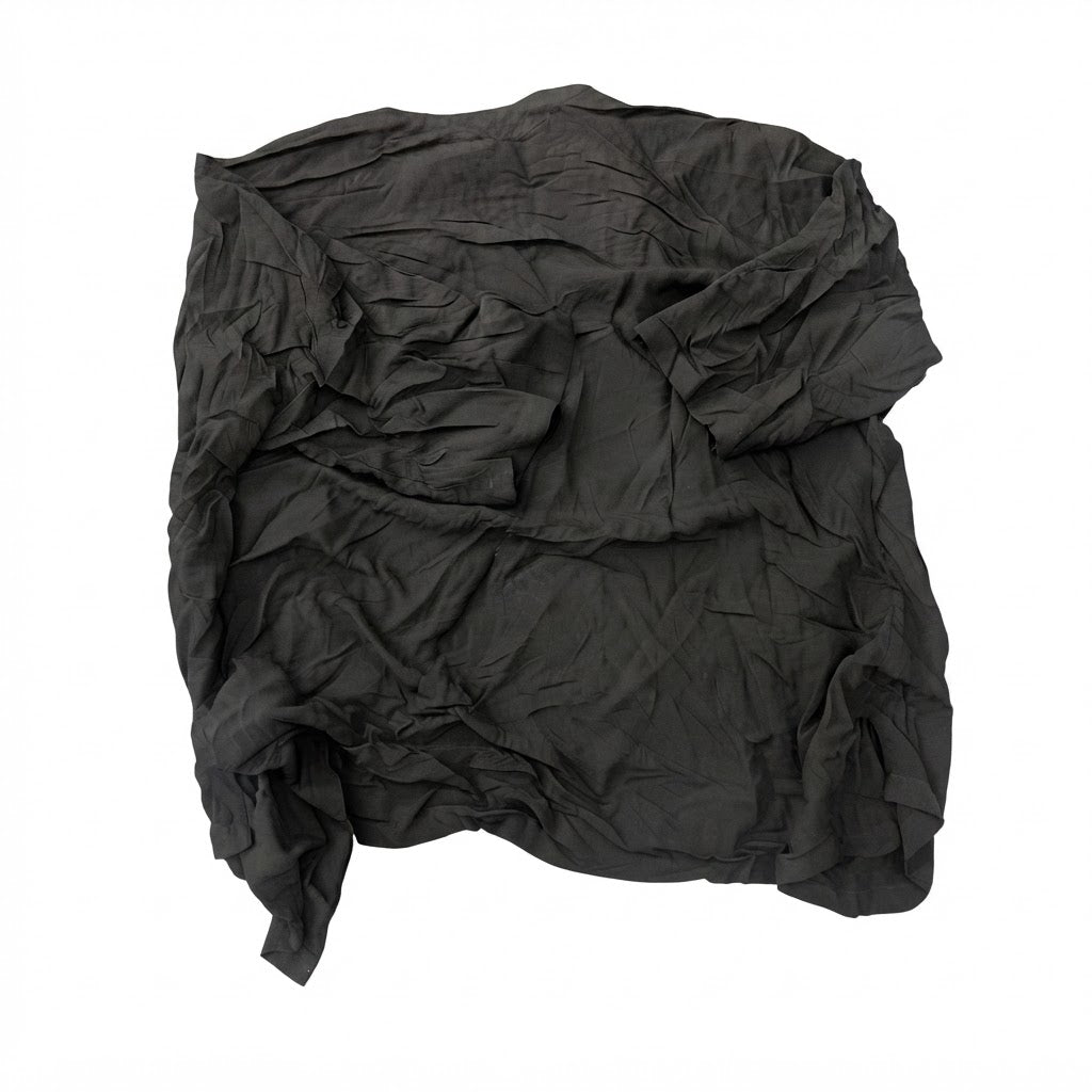 Women's Black Lightweight Open-Front Kimono Cardigan