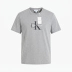 Calvin Klein Jeans Heather Grey Logo Graphic T-Shirt - Regul