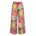 SHEIN Women's Tropical Floral & Leopard Wide Leg Pants - L