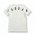 JORDAN Men's White Graphic Print Short Sleeve Cotton T-Shirt