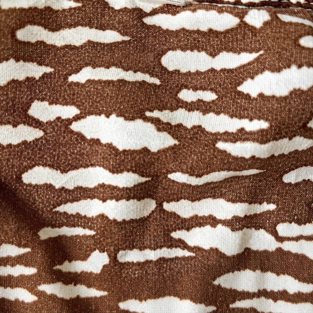 Women's Brown Abstract Dash Pattern Long Sleeve Shirt