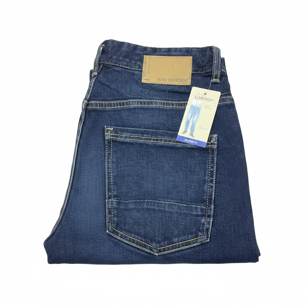 Livergy Men's Relaxed Fit Blue Denim Jeans - New