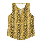 DOROTHY PERKINS Women's Yellow Snakeskin Print Sleeveless Ta