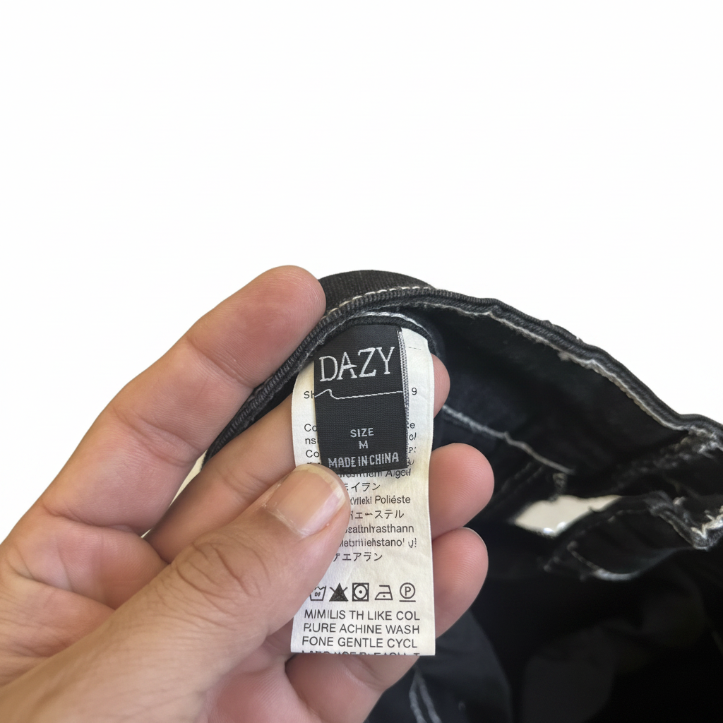 Women's Black Contrast Stitch High-Waist Flared Jeans