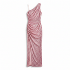 That's So Fetch Pink One Shoulder Sequined Maxi Dress
