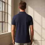 Burberry Burberry Navy Blue Short Sleeve Piqué Polo Shirt