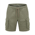 Splash Women's Olive Green Linen Blend Cargo Shorts