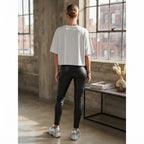 Women's Grey Graphic Print Boxy T-Shirt