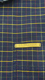 U.S. Polo Assn. Men's Navy Plaid Long Sleeve Shirt XL