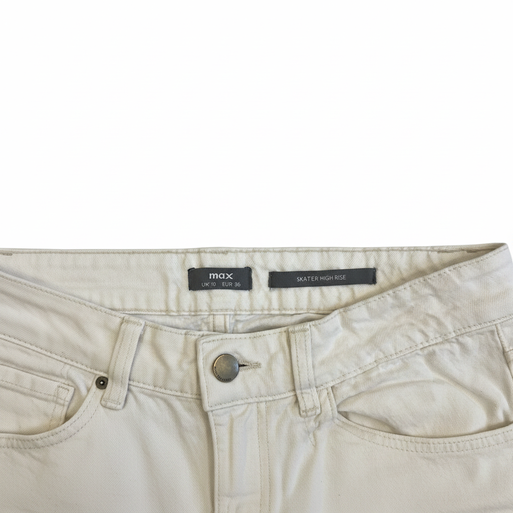 Max Women's Off-White High-Rise Wide-Leg Pants