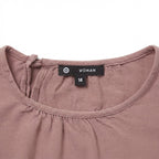 Women's Dusty Pink Relaxed-Fit Gathered Neckline Blouse