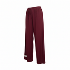 New Design Women's Burgundy Wide-Leg Ribbed Pants