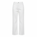 Unisex White Wide Leg Cotton Trousers