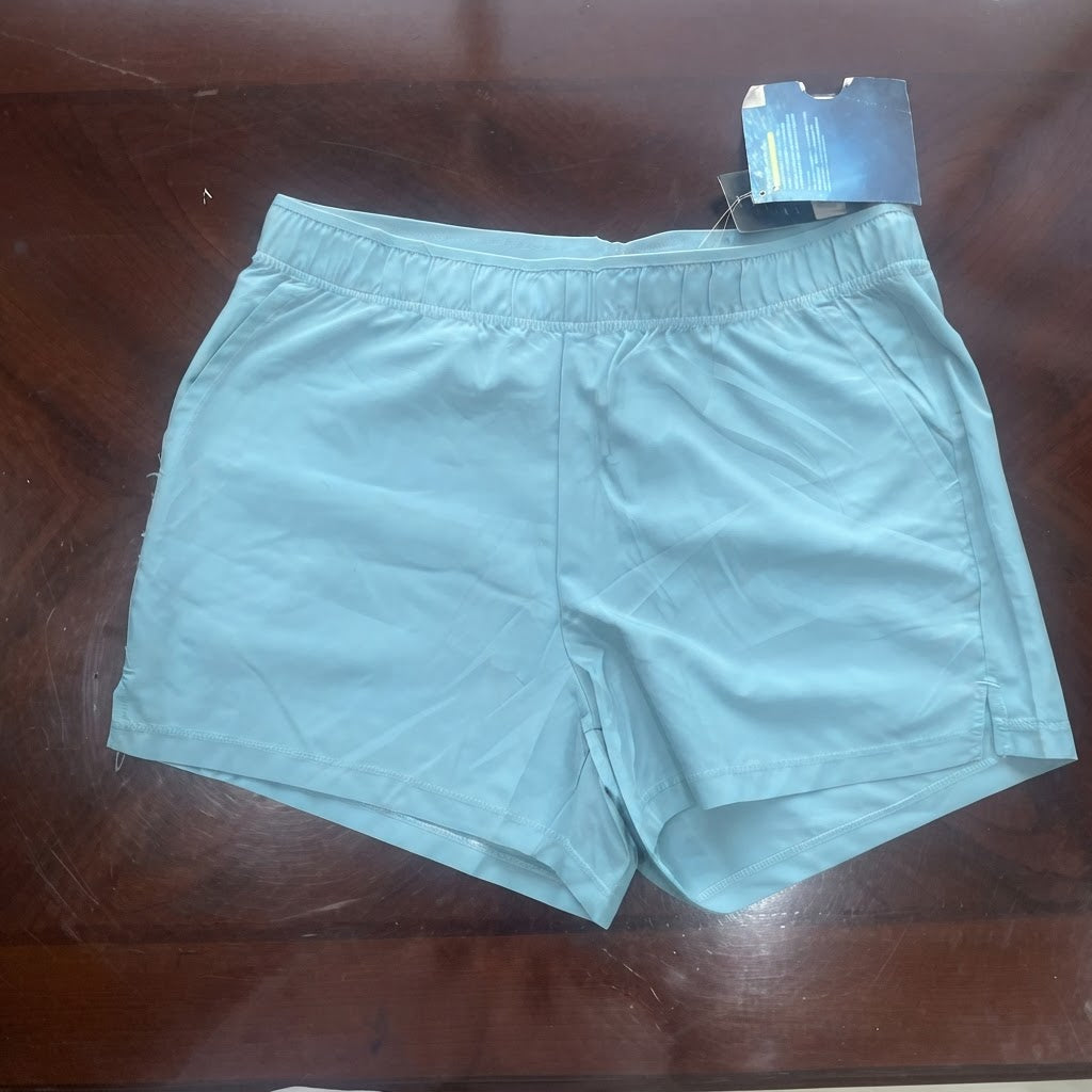 Aqua Blue Elasticated Waist Activewear Shorts